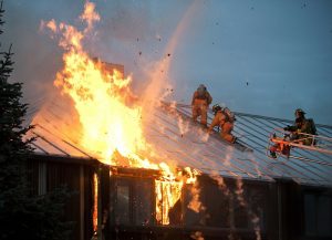 fire, flames, building